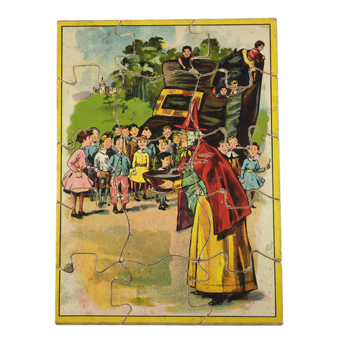 Antique Childrens Puzzle Old Lady Who Lived in a Shoe
