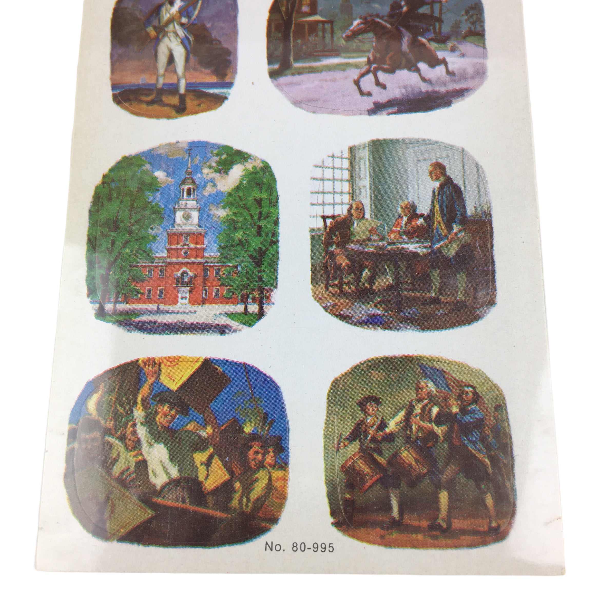 Vintage Dennison Patriotic Seals Booklet George Washington 54 Stickers 9 Sheets