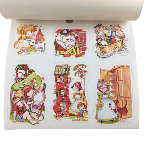 Vintage Eureka Nursery Rhymes Seals Booklet 48 Presto Stick Stickers