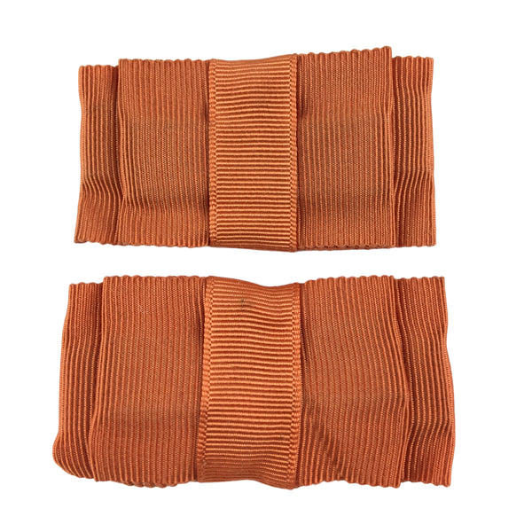 Vintage Orange Grosgrain Ribbon Shoe Clips Embellishments