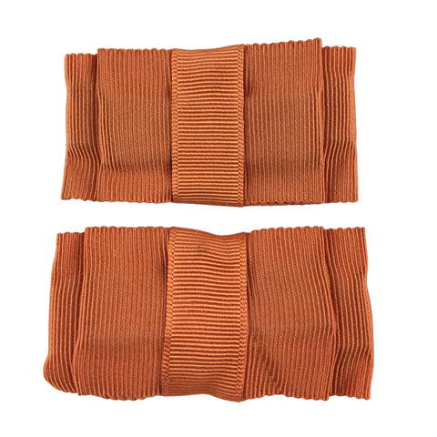 Vintage Orange Grosgrain Ribbon Shoe Clips Embellishments
