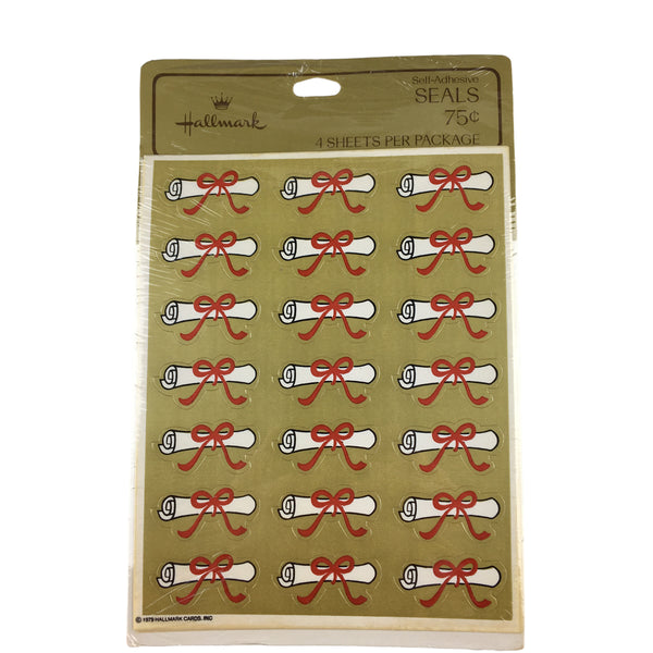 Vintage 1979 Hallmark Graduation Stickers Diploma