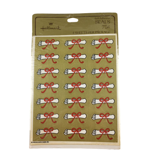 Vintage 1979 Hallmark Graduation Stickers Diploma