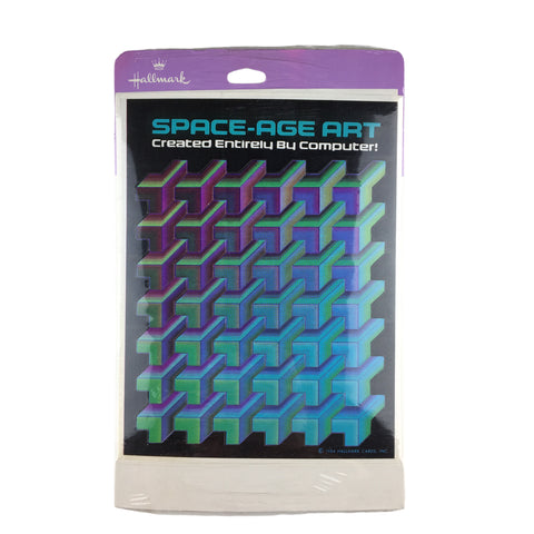 Vintage 1984 Hallmark Space Age Art Stickers 4 Sheets Sealed Package
