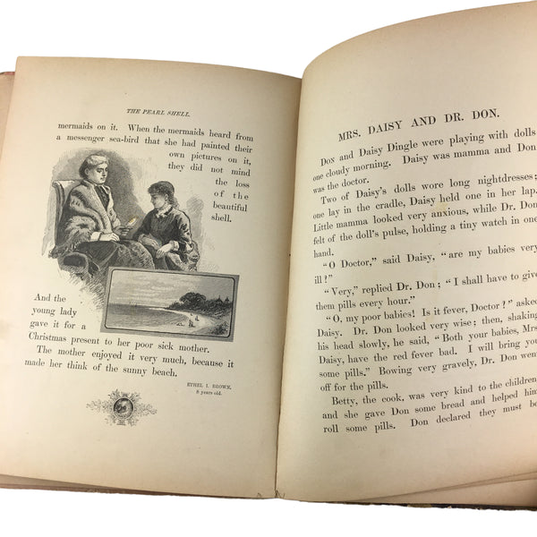 Antique Children's Book Crossing The Brook 1885 Dunham Hardcover