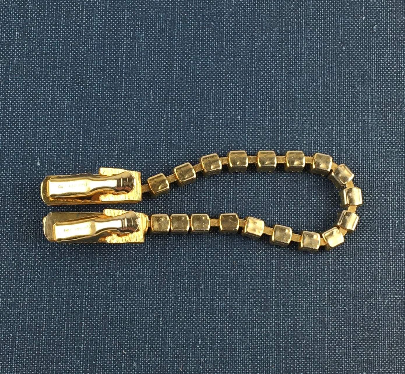 Vintage Sweater Guard Purple Rhinestones Clip Clasp
