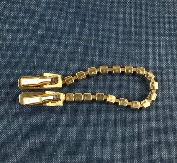 Vintage Sweater Guard Purple Rhinestones Clip Clasp