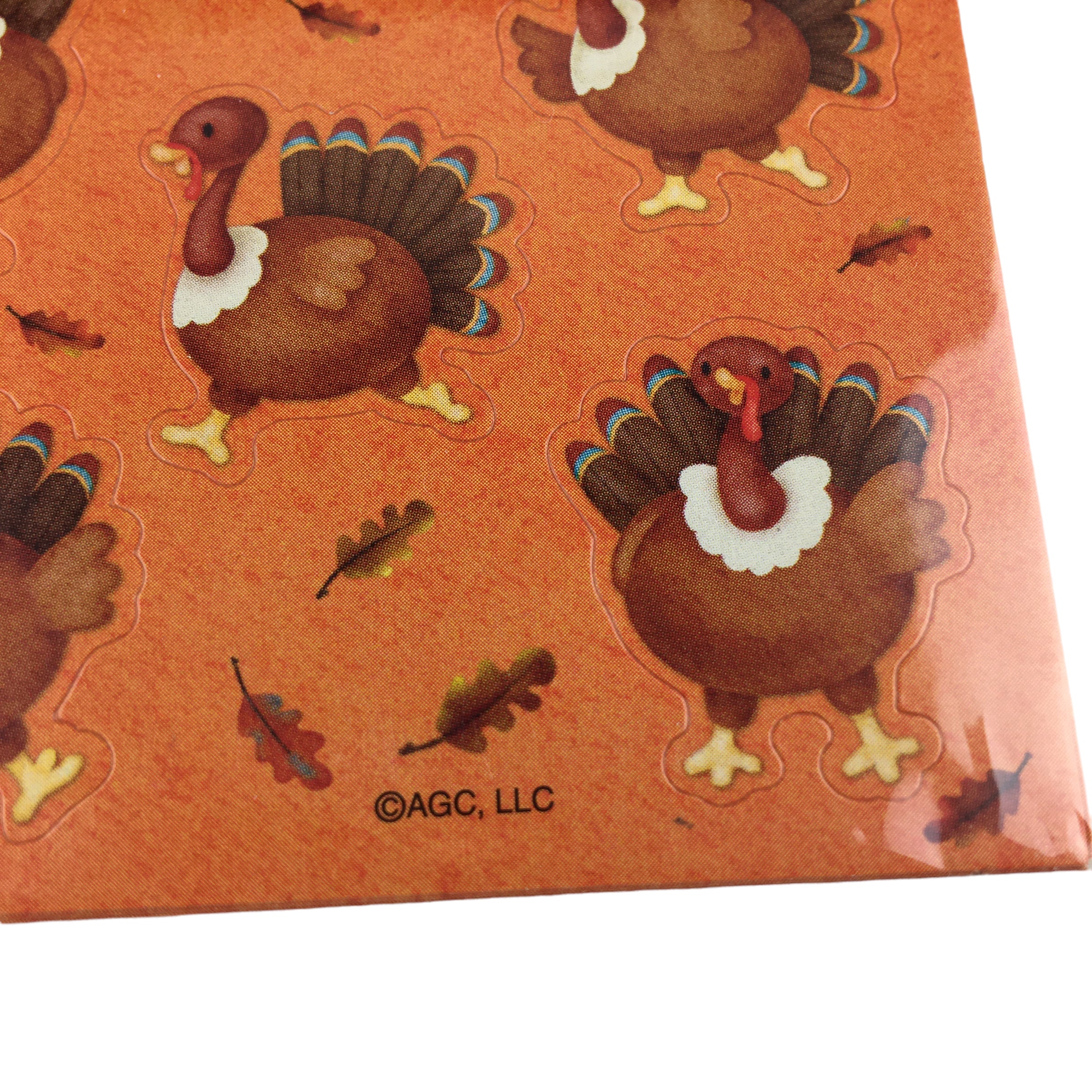 Vintage American Greetings Thanksgiving Turkey Stickers 4 Sheets in Package NOS
