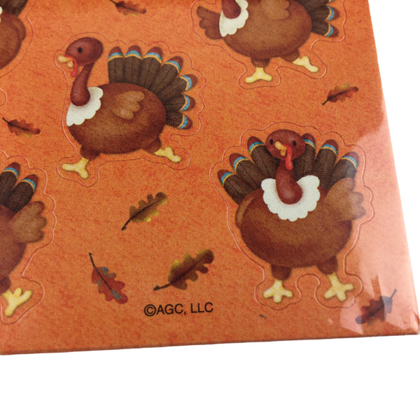 Vintage American Greetings Thanksgiving Turkey Stickers 4 Sheets in Package NOS
