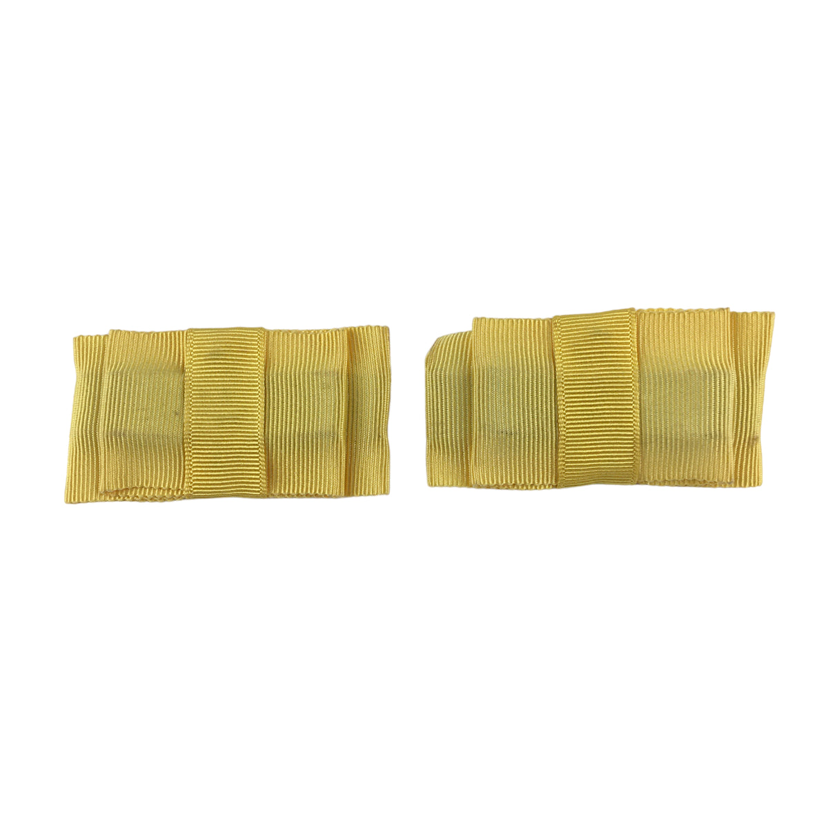 Vintage Yellow Grosgrain Ribbon Shoe Clips Embellishments - Avid Vintage