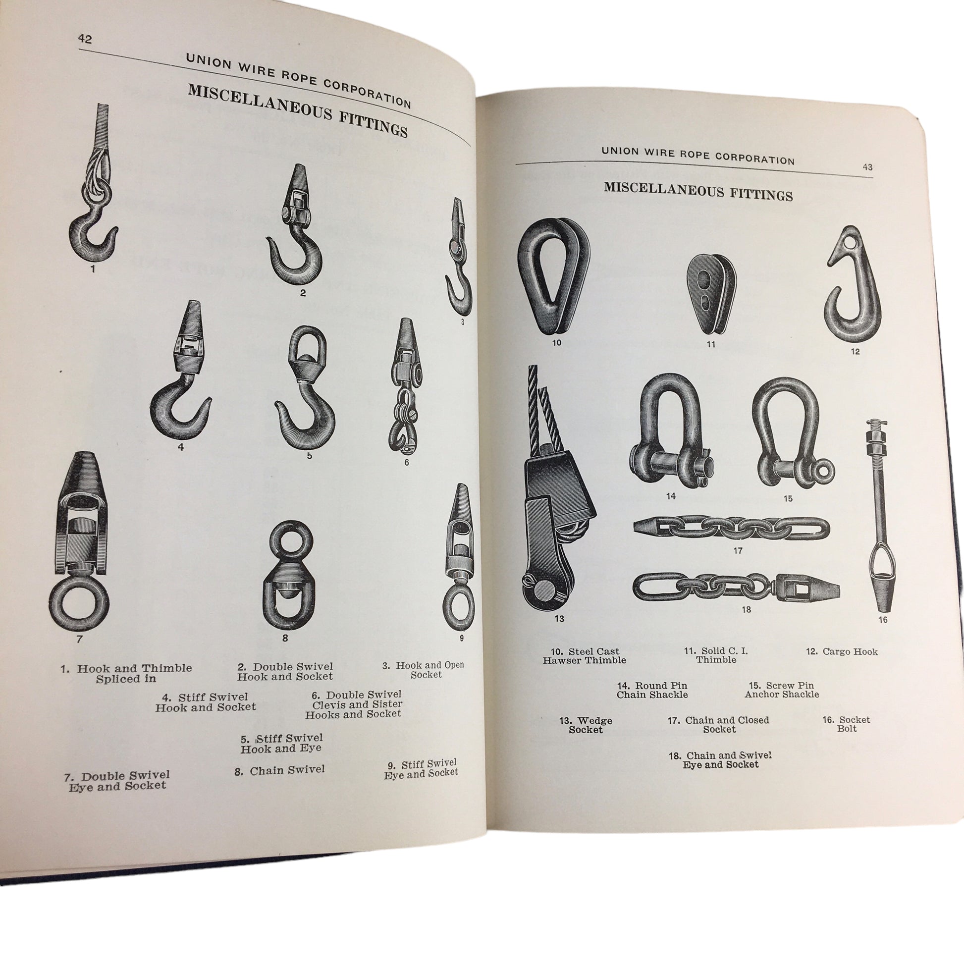 1939 Union Wire Rope Catalog C Price List Softcover Book - Avid Vintage