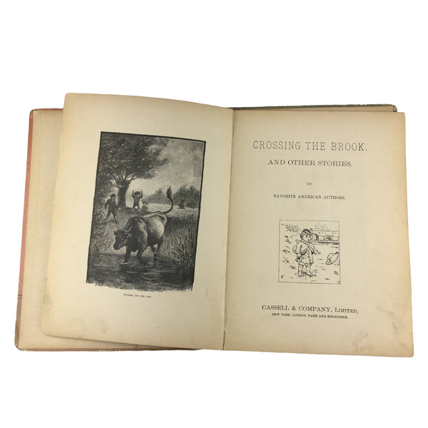 Antique Children's Book Crossing The Brook 1885 Dunham Hardcover