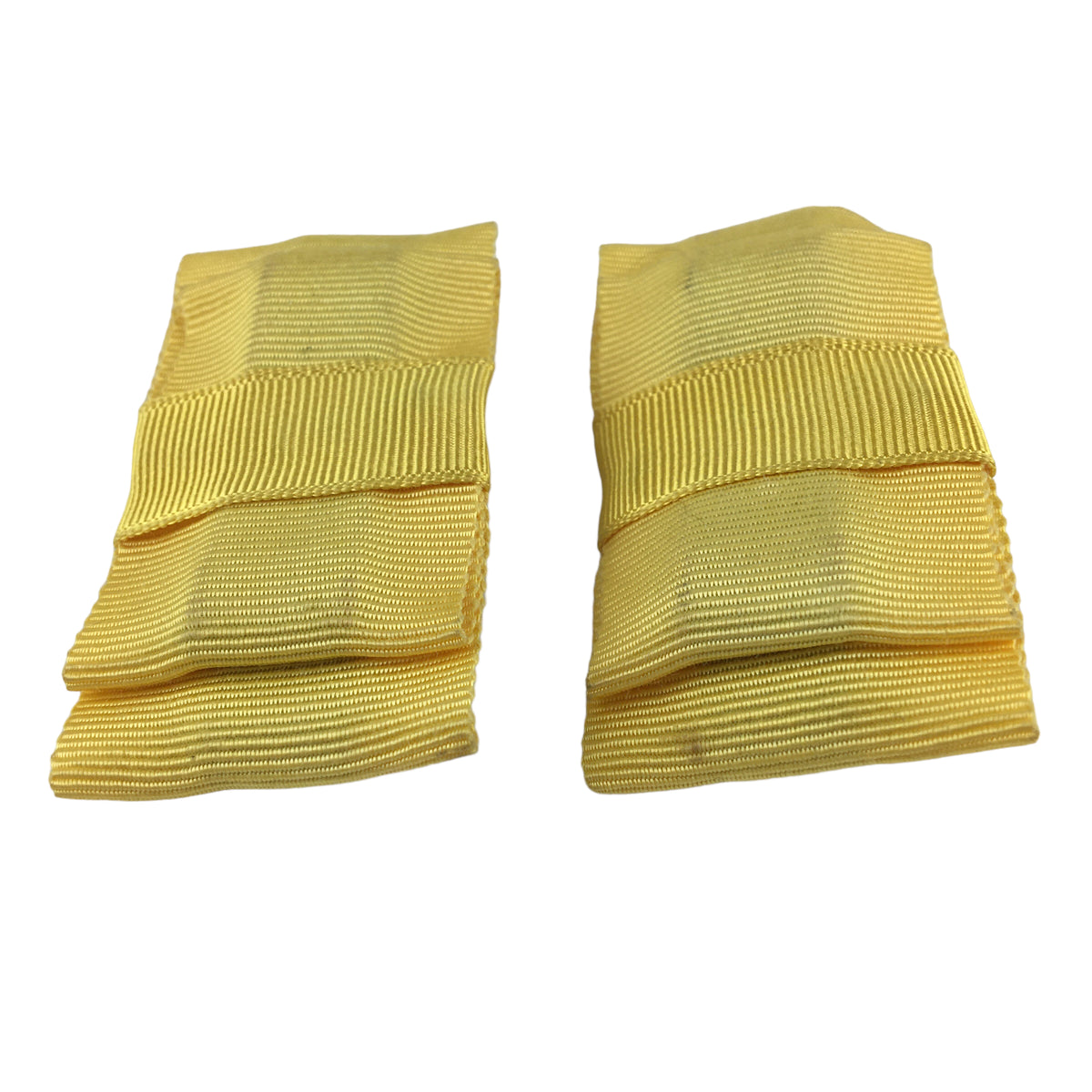 Vintage Yellow Grosgrain Ribbon Shoe Clips Embellishments - Avid Vintage