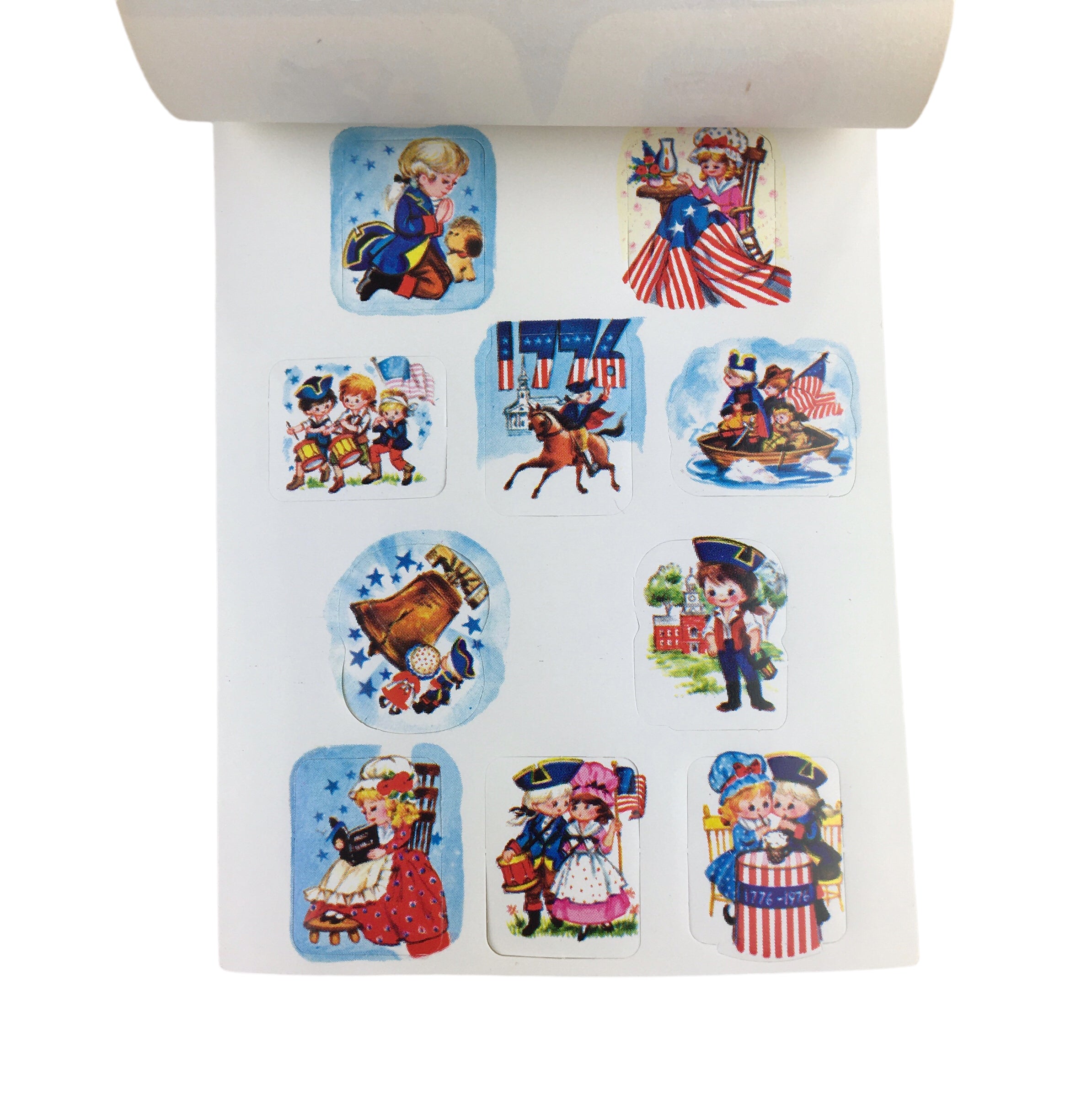 Vintage Standard Publishing American Heritage Patriotic Seals Booklet 52 Stickers