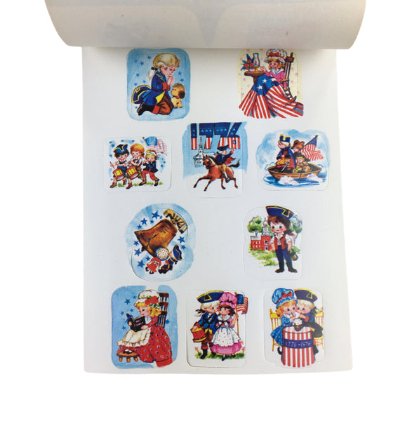 Vintage Standard Publishing American Heritage Patriotic Seals Booklet 52 Stickers