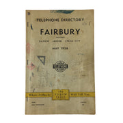 Vintage 1956 Fairbury Nebraska Telephone Directory Book - Avid Vintage