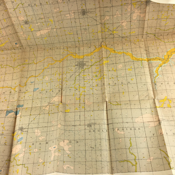 Vintage 1918 Fillmore County Nebraska USDA Soil Survey Color Map Book