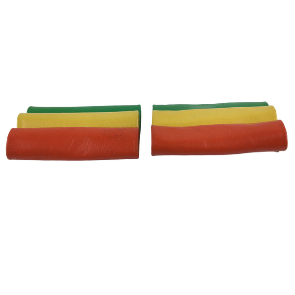 Vintage 1970s Vinyl Shoe Clips Orange Yellow Green Groovy Embellishments