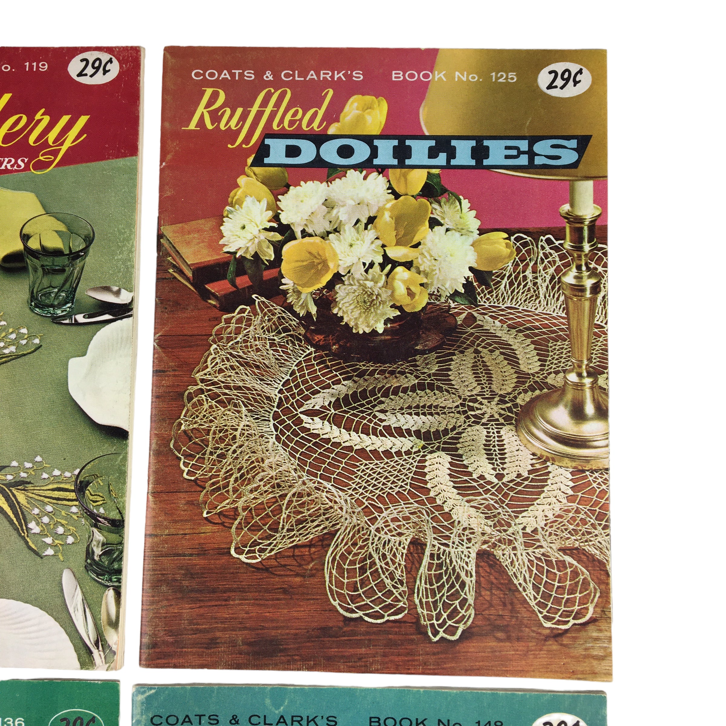 Vintage 1960s Coats and Clark’s Craft Book Lot Doilies Embroidery Patterns - Avid Vintage