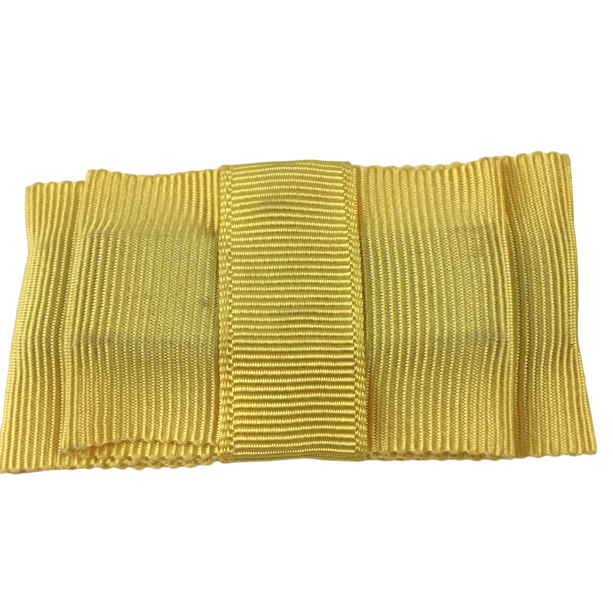 Vintage Yellow Grosgrain Ribbon Shoe Clips Embellishments - Avid Vintage