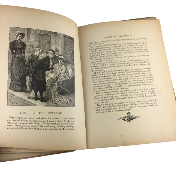 Antique Children's Book Crossing The Brook 1885 Dunham Hardcover