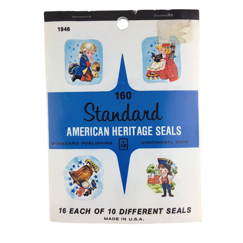 Vintage Standard Publishing American Heritage Patriotic Seals Booklet 52 Stickers