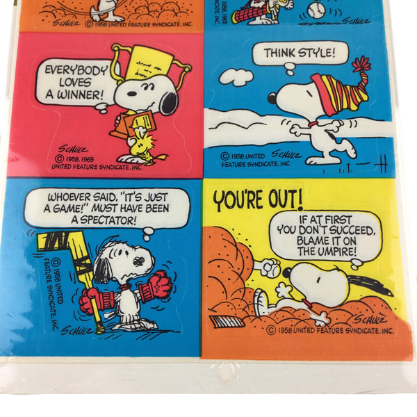Vintage Hallmark Snoopy 24 Stickers Sealed Package NOS
