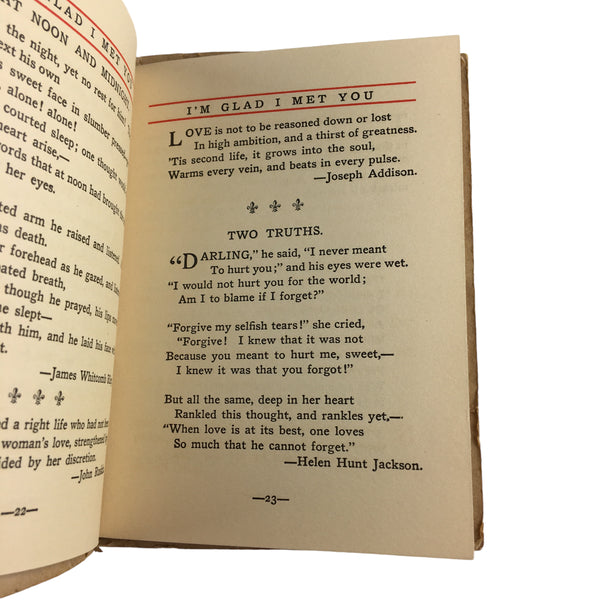 Antique Book I’m Glad I Met You 1913 Saalfield Publishing