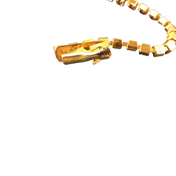 Vintage Sweater Guard Purple Rhinestones Clip Clasp