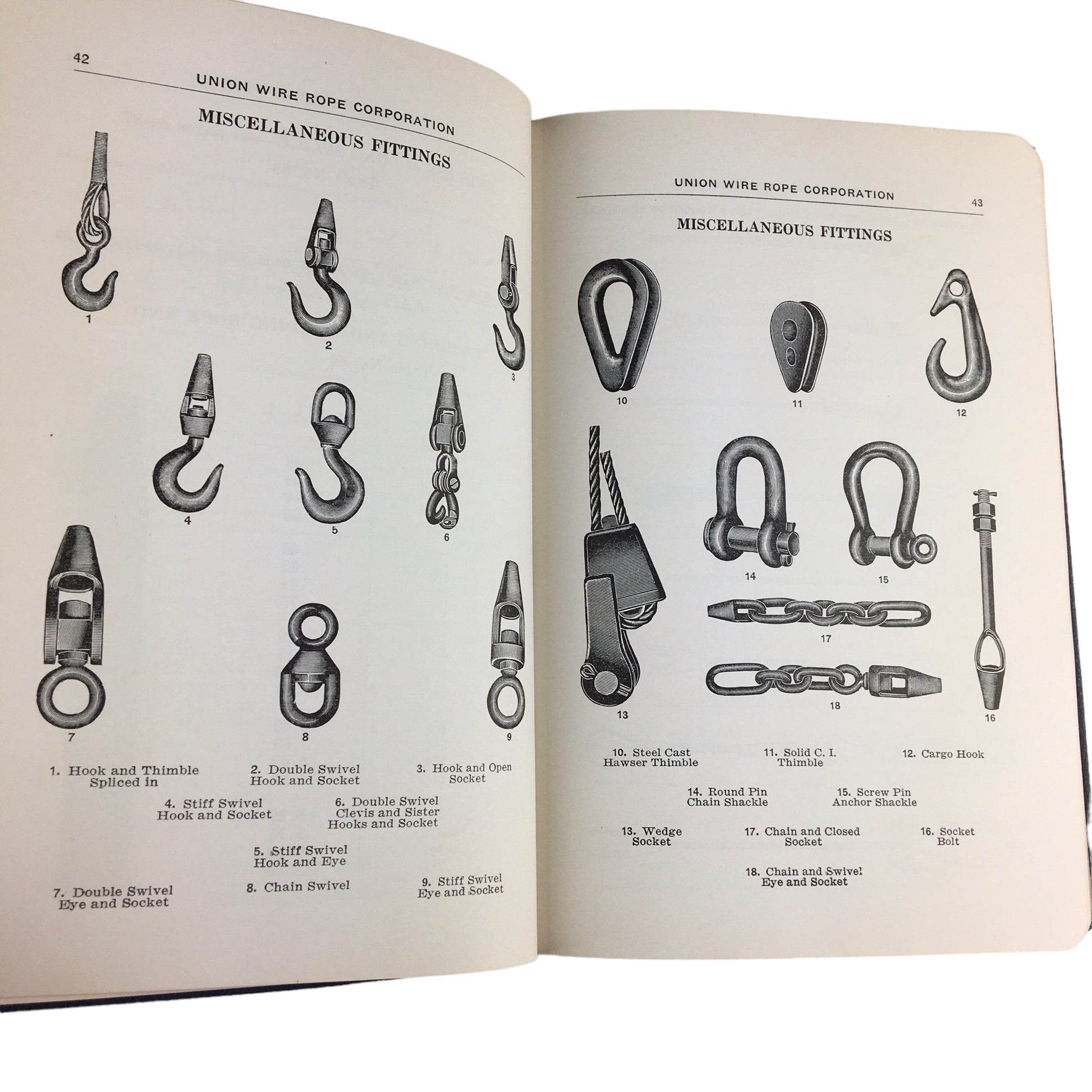 1939 Union Wire Rope Catalog C Price List Softcover Book - Avid Vintage