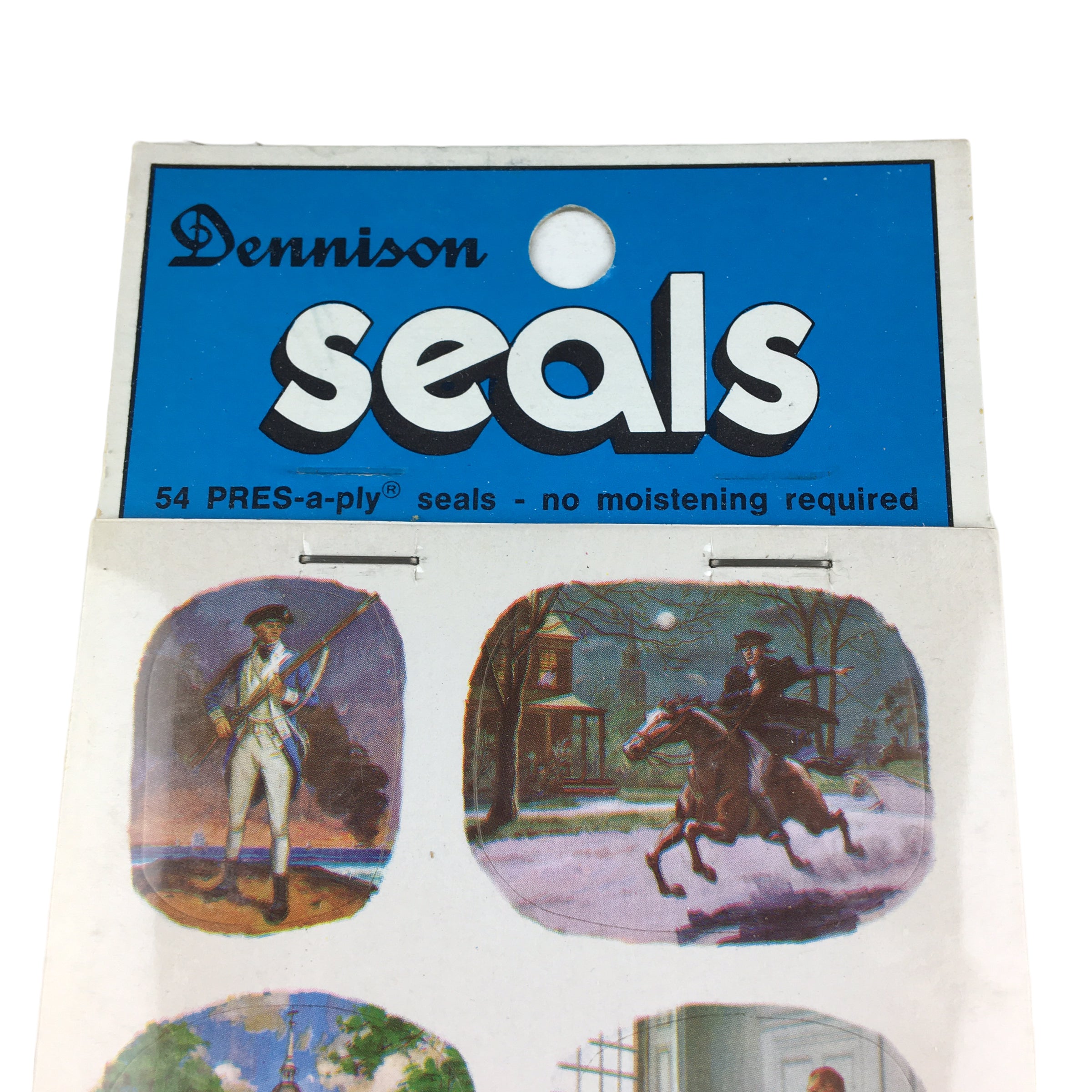 Vintage Dennison Patriotic Seals Booklet George Washington 54 Stickers 9 Sheets