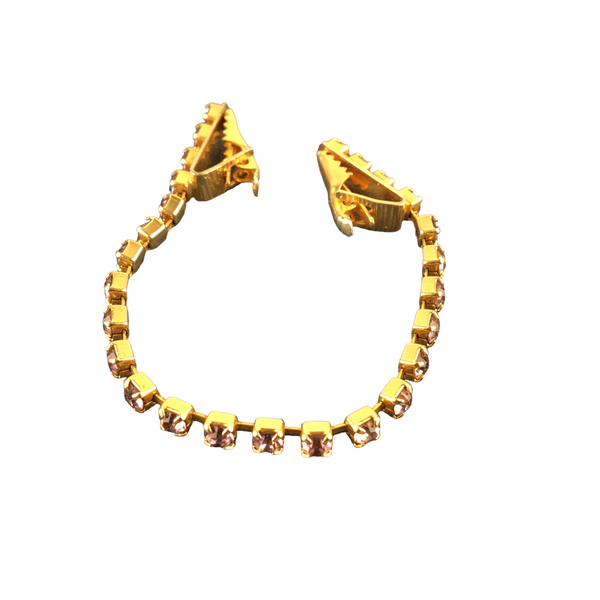 Vintage Sweater Guard Purple Rhinestones Clip Clasp