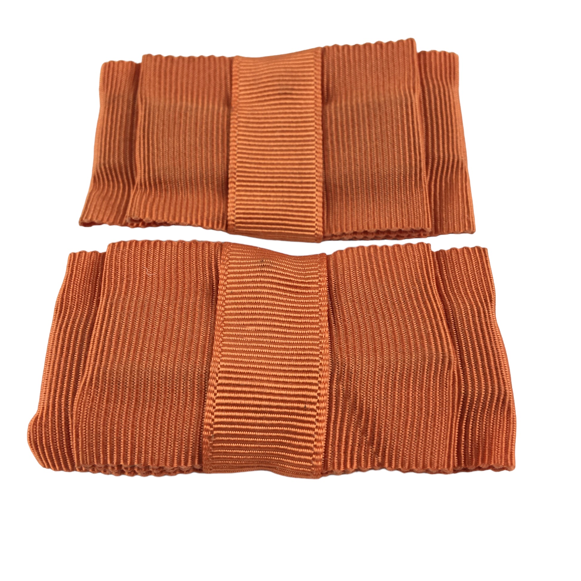 Vintage Orange Grosgrain Ribbon Shoe Clips Embellishments - Avid Vintage