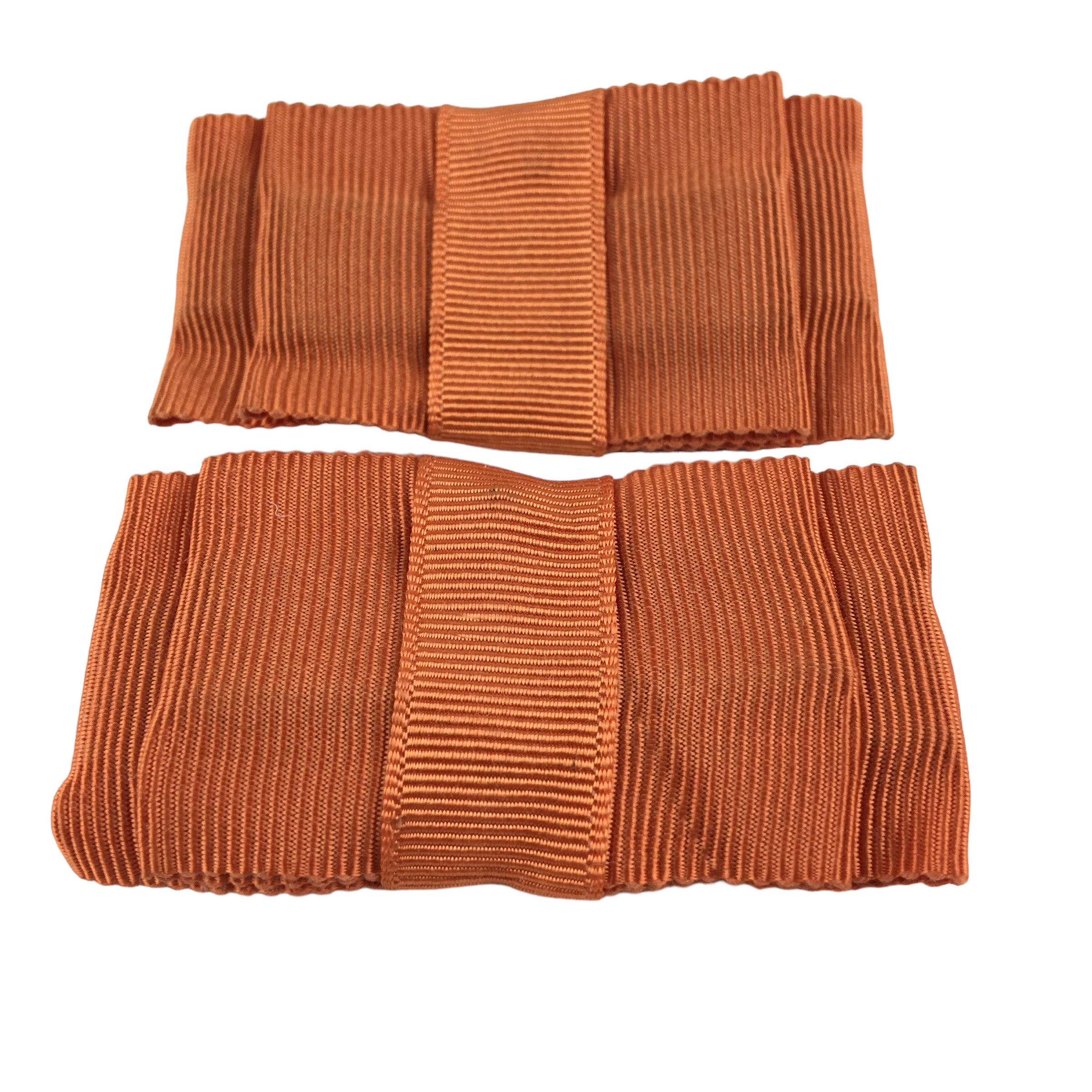 Vintage Orange Grosgrain Ribbon Shoe Clips Embellishments - Avid Vintage