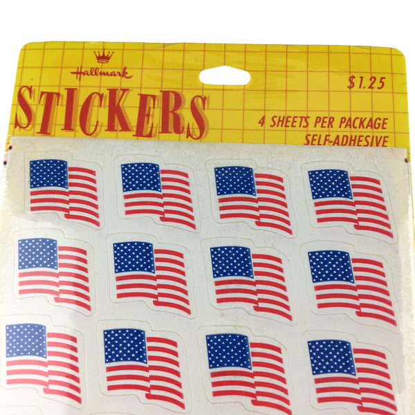 Vintage 1987 Hallmark American Flag Patriotic USA Stickers Sealed Package