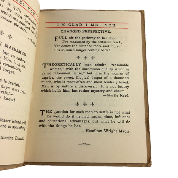 Antique Book I’m Glad I Met You 1913 Saalfield Publishing