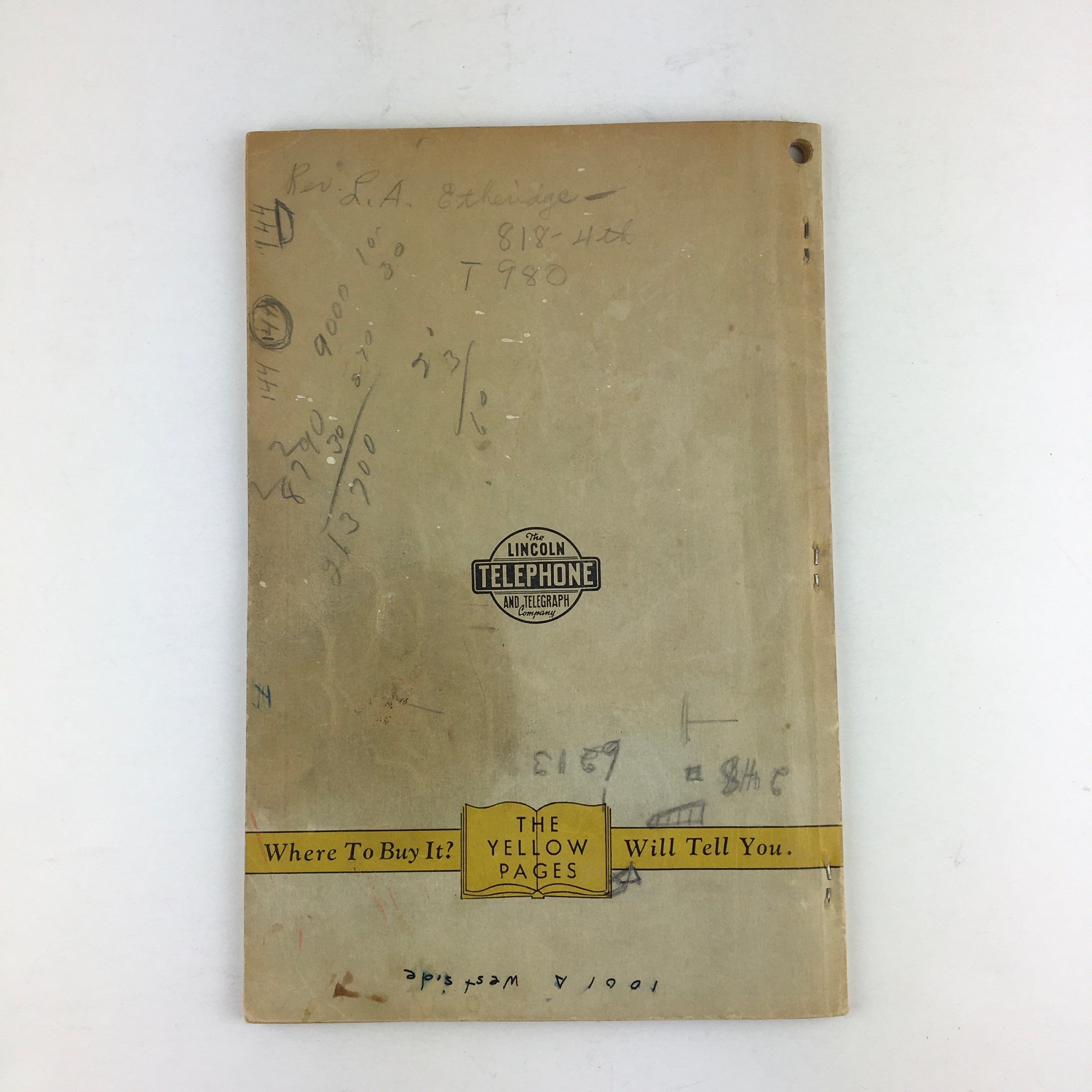 Vintage 1956 Fairbury Nebraska Telephone Directory Book - Avid Vintage