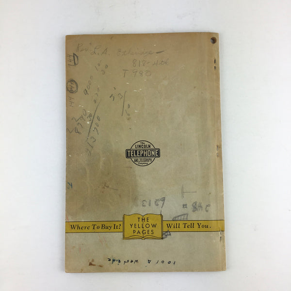 Vintage 1956 Fairbury Nebraska Telephone Directory Book