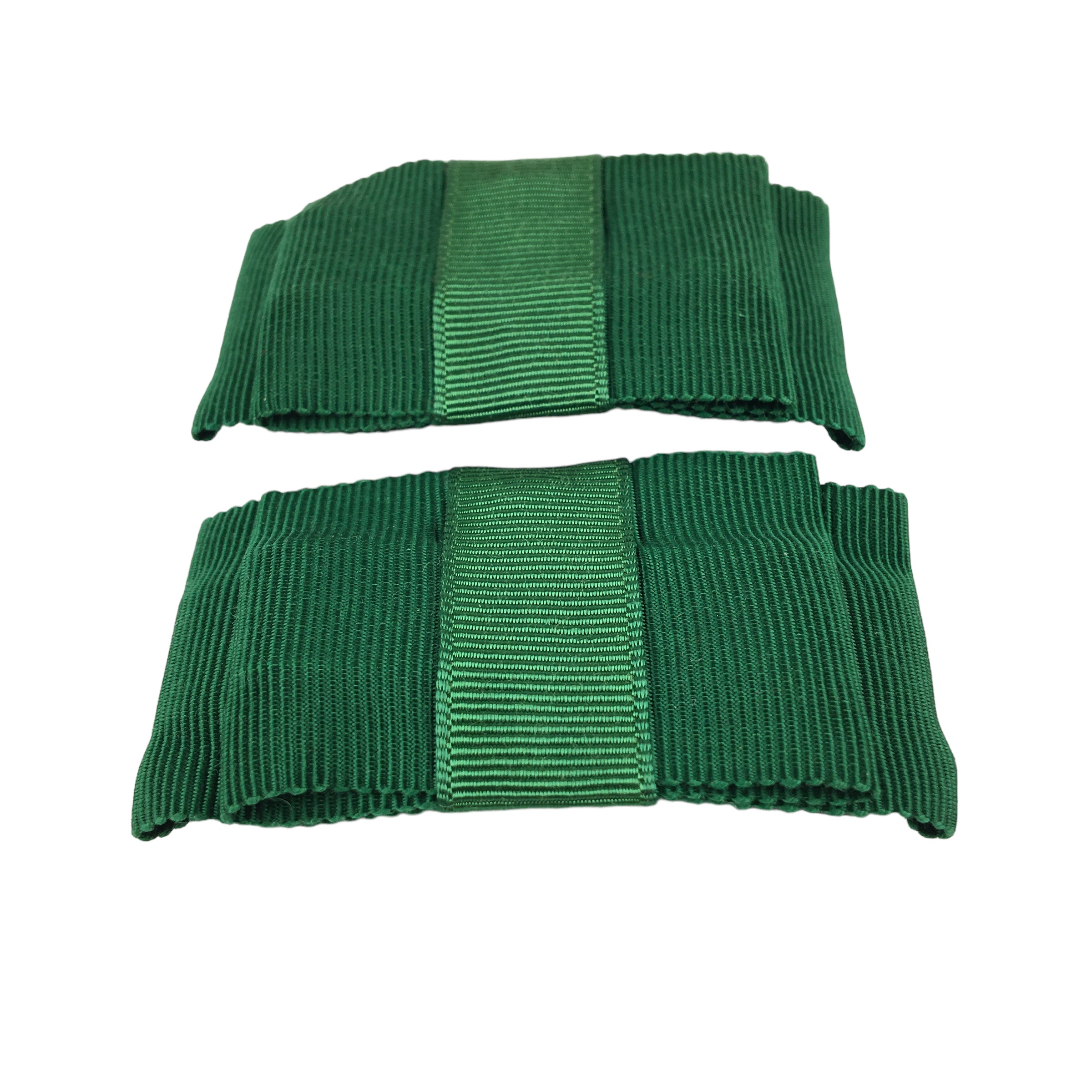 Vintage Green Grosgrain Ribbon Shoe Clips Embellishments - Avid Vintage