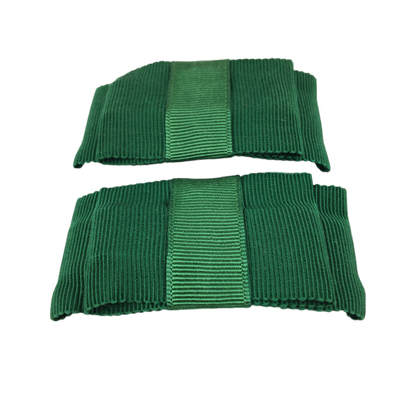 Vintage Green Grosgrain Ribbon Shoe Clips Embellishments