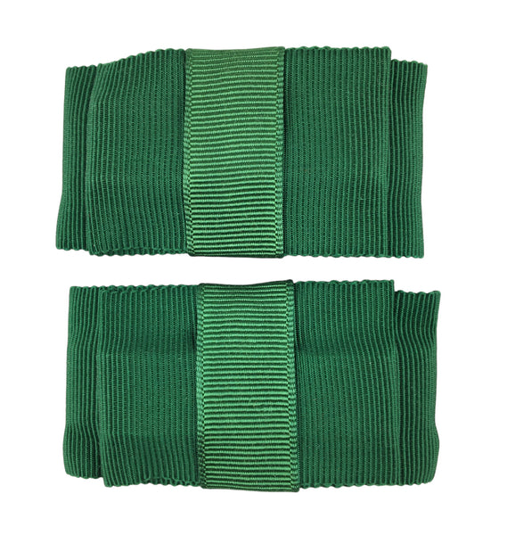 Vintage Green Grosgrain Ribbon Shoe Clips Embellishments