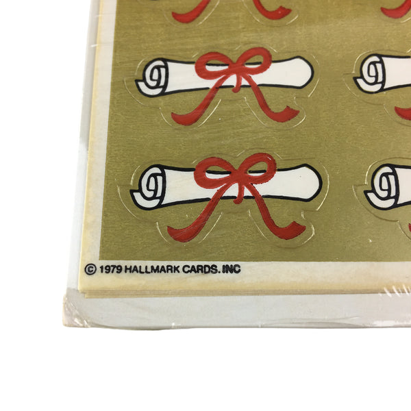 Vintage 1979 Hallmark Graduation Diploma Stickers Seals