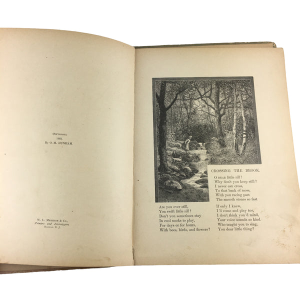 Antique Children's Book Crossing The Brook 1885 Dunham Hardcover