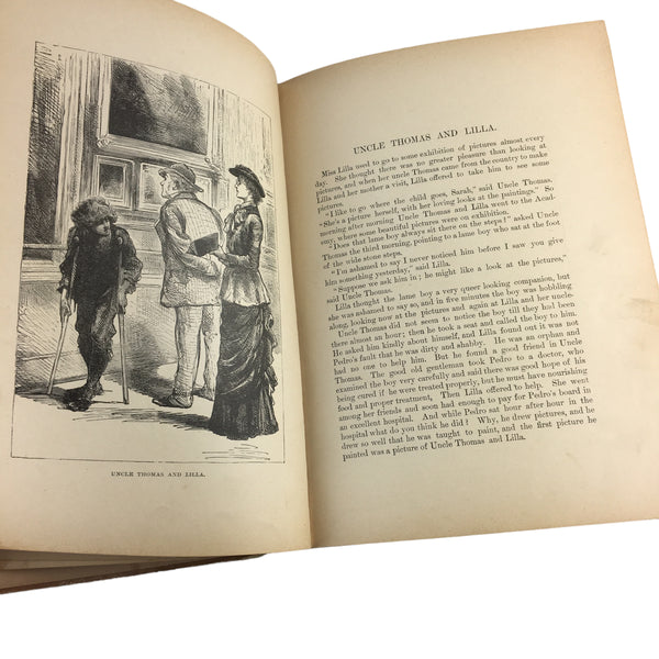 Antique Children's Book Crossing The Brook 1885 Dunham Hardcover