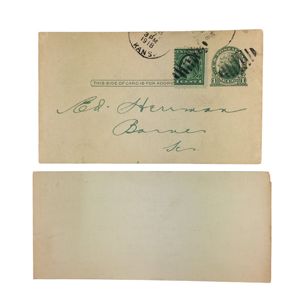 Antique Dance Cards Ball Invitation Barnes Kansas Lot of 2