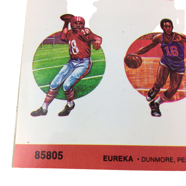 Vintage Eureka Sports Seals Booklet 48 Presto Stick Stickers