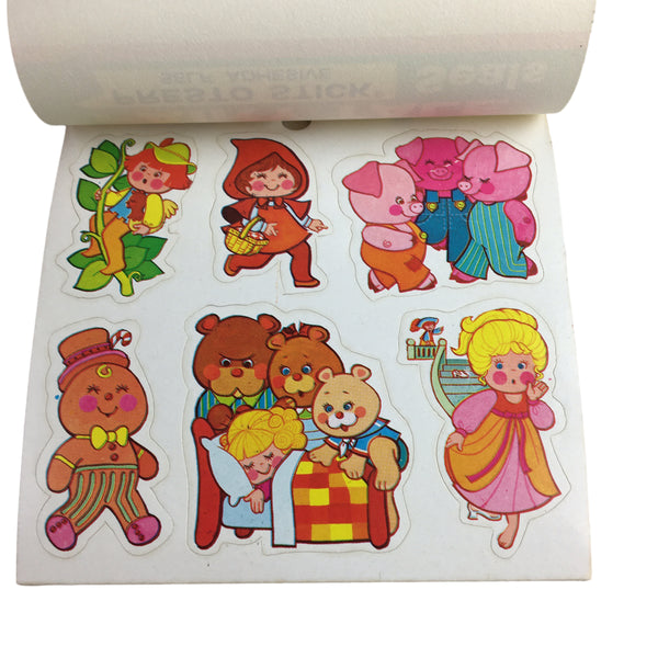 Vintage Eureka Fairy Tale Seals Booklet 48 Presto Stick Stickers
