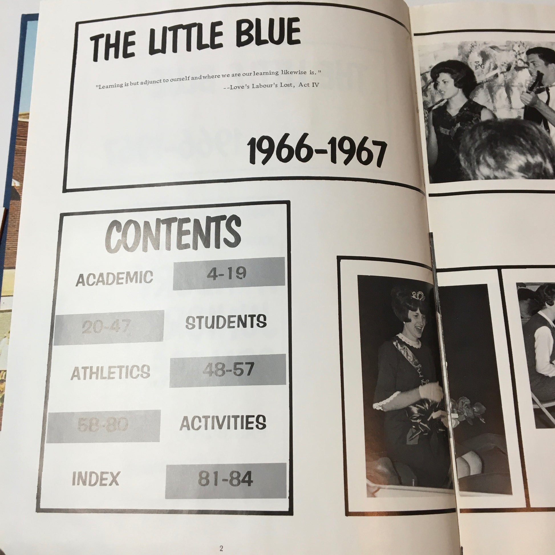 Vintage 1967 Fairbury Nebraska College Yearbook The Little Blue Photos History - Avid Vintage
