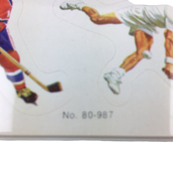 Vintage Dennison Sports Seals Booklet Baseball Football 54 Stickers 9 Sheets