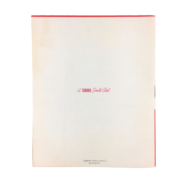 Vintage 1950s Gibson Cat Valentine Card for Husband